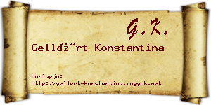Gellért Konstantina névjegykártya